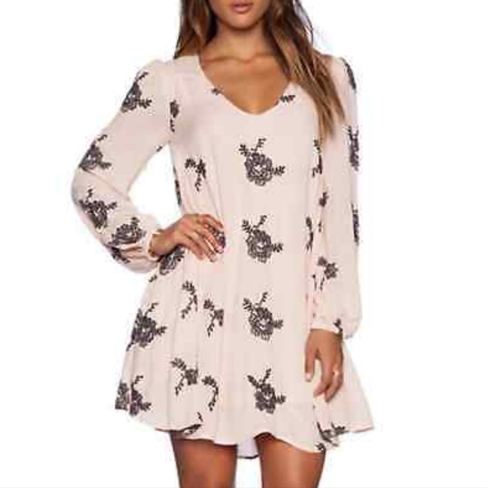 Free People Emma's Embroidered Mini Dress  Size Small